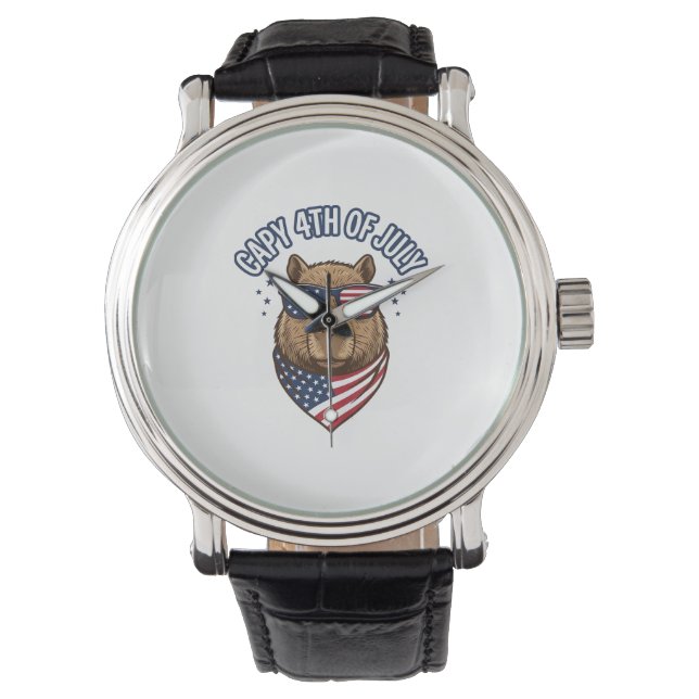 Montre Capy 4 juillet Conception vectorielle de capybara  (devant)