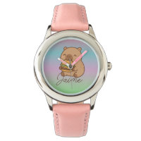 Capybara arc-en-ciel hamburger mignon pour enfants