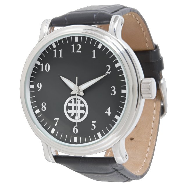 Montre Caractère Kanji I dans un cercle (Incliné)