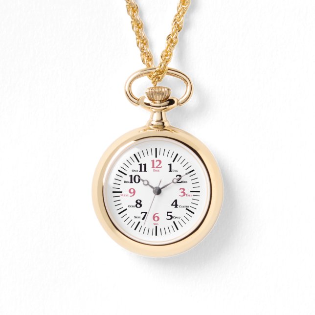 Montre Caractère numérique espagnol (police noire) (Recto)