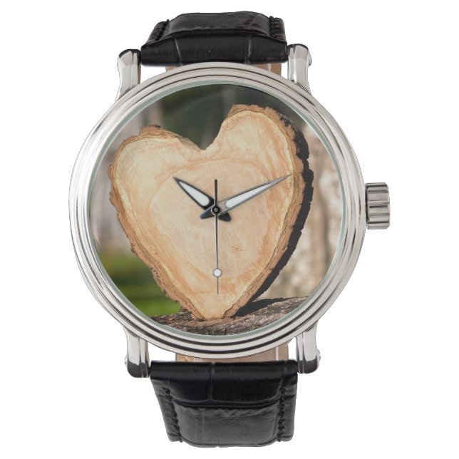 montre cardiaque en bois (devant)