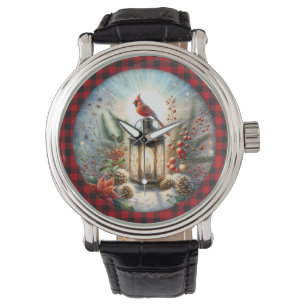 Montre Cardinal de Noël Se souvenir d'amour une lanterne
