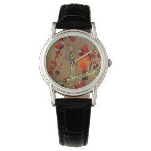 Montre Cardinal rouge mâle perché, IL