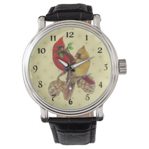 Montre Cardinaux d'hiver Pine et Holly