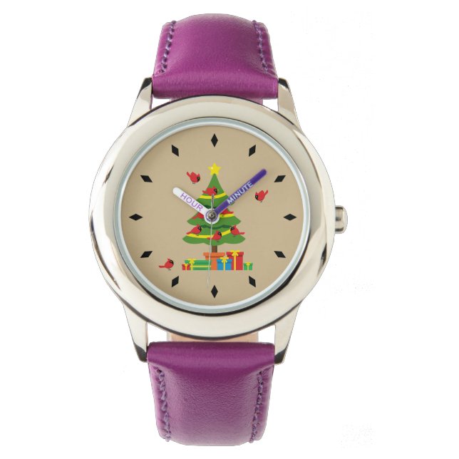Montre Cardinaux rouges - Merrier de Noël passé ensemble (devant)