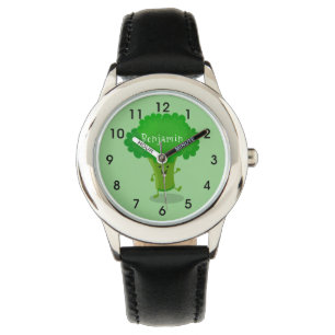 Montre Caricature de brocoli dansant Cute kawaii