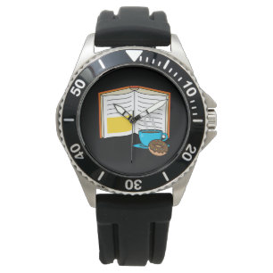 Montre Caricature de café et de beignets