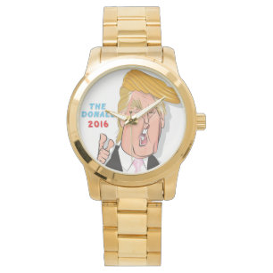 Montre Caricature de Donald Trump Billionaire Gold Watch