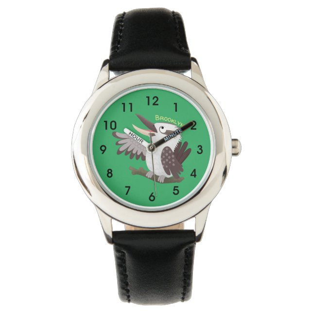 Montre Caricature de kookaburra drôle et drôle (devant)