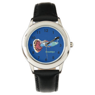 Montre Caricature de poisson tropical guppy très chic