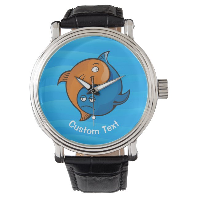 Montre Caricature de poisson Yin Yang (devant)