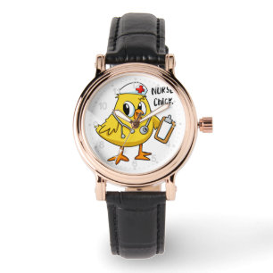 Montre Caricature de poussin infirmière   choisir la coul