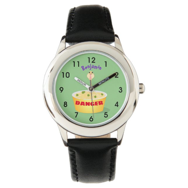Montre Caricature de serpent aux nouilles mignonnes illus (devant)