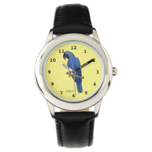 Montre Caricature d'oiseau macaw Hyacinth