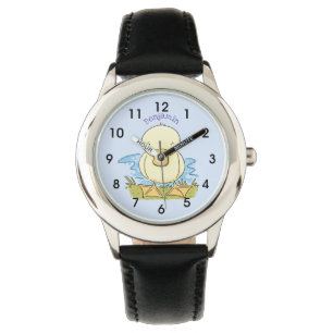 Montre Caricature jaune mignon pour canard bébé