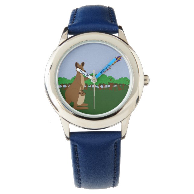 Montre Caricature Kangaroos Flying a Kite (devant)