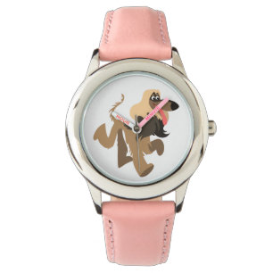 Montre Caricature mignonne clownesque Afghan Hound Watch