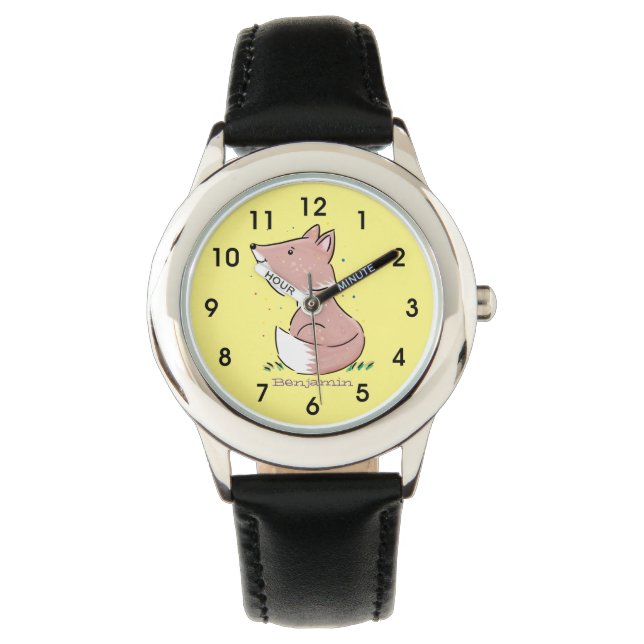 Montre Caricature pour bébé renard (devant)