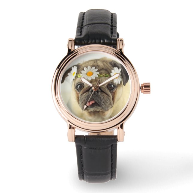 Montre Carlin avec couronne marguerite (Recto)