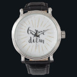 Montre Carpe Diem<br><div class="desc">Prenez le jour Carpe Diem Machine à écrire à la main Typographie Designer Homme et Femmes Accessoires Montre de poignet. Coordonner les articles disponibles dans notre boutique !</div>