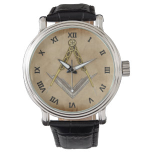 Montre Carré et boussole avec tout l'oeil voyant