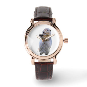 Montre carrée pour femme avec bracelet marron en c