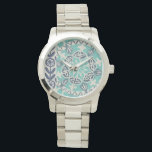 Montre Carrelage Batik Bleu I<br><div class="desc">Floral</div>
