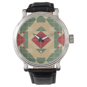 Montre Carrelage de Reggae Géométrique Pastel