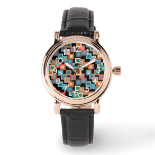 Montre Carrés légers sur Dark
