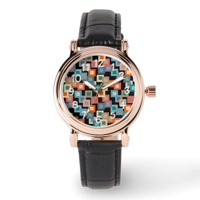 Montre Carrés légers sur Dark (Recto)
