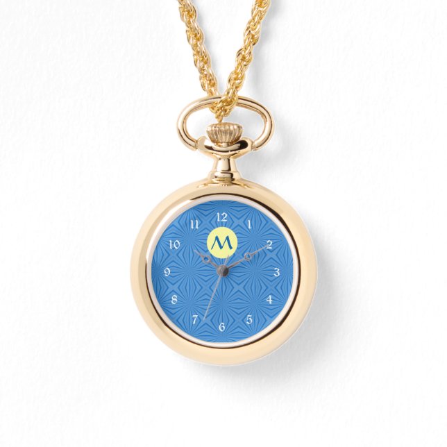 Montre Carrés ondulés bleus de Hanouka  (Recto)