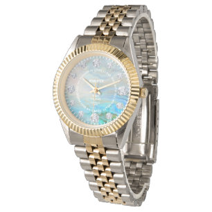 Montre Carribean Agate Diamond Personnalisé Dire Dial Lux