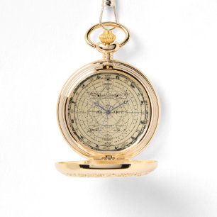 Montre Carte astrologique rétro vintage étoiles élégantes