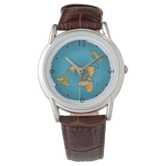 Montre Carte de la Terre plate