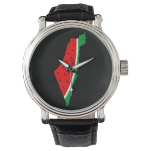 Montre Carte de Palestine Watermelon Symbole de la libert