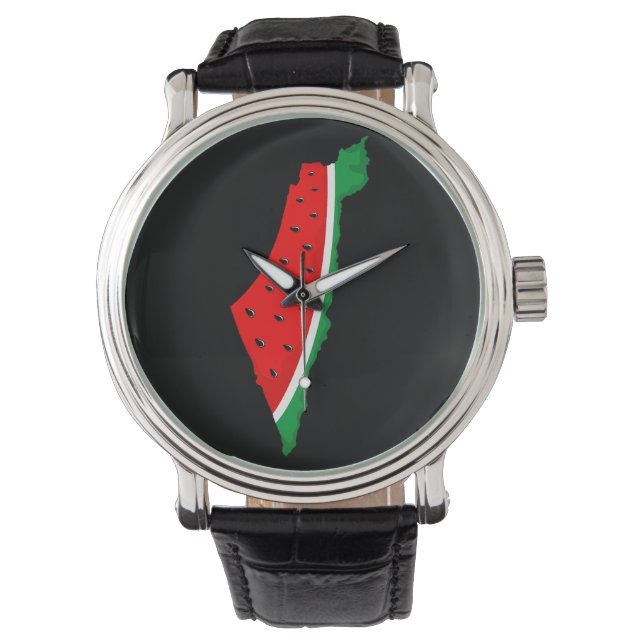 Montre Carte de Palestine Watermelon Symbole de la libert (devant)
