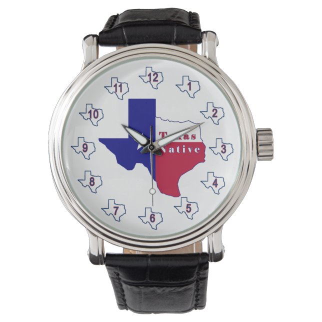Montre Carte des drapeaux autochtones du Texas (devant)