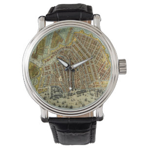 Montre Carte des rues antiques d'Amsterdam, Pays-Bas