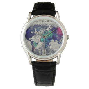 Montre carte du monde