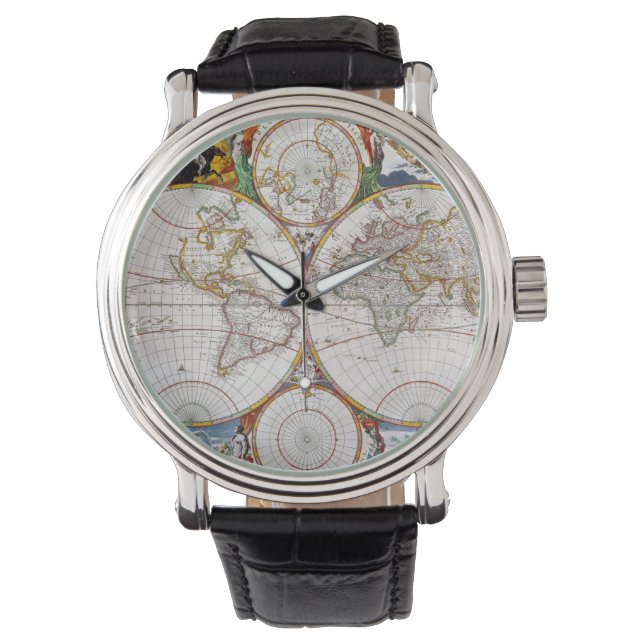 Montre CARTE DU MONDE, 17ème SIÈCLE (devant)