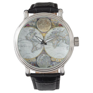 Montre Carte du monde antique, Atlas Maritimus par John S