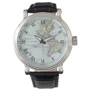 Montre Carte du monde antique du 17ème siècle, Frederick
