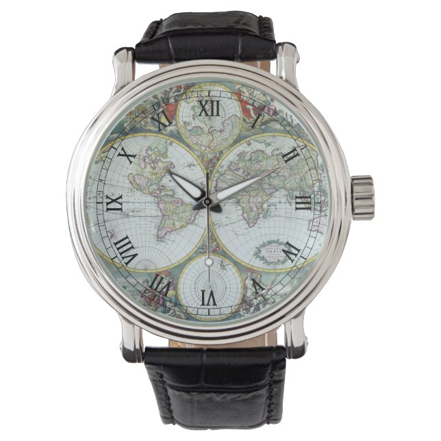 Montre Carte du monde antique du 17ème siècle, Frederick  (devant)