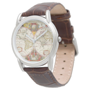 Montre Carte du monde vintage