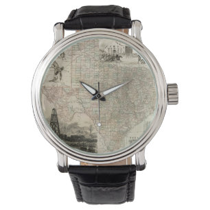 Montre Carte du Texas avec des frontières du comté
