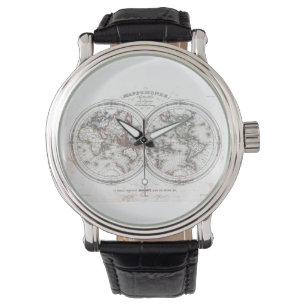 Montre Carte vintage du monde (1848)