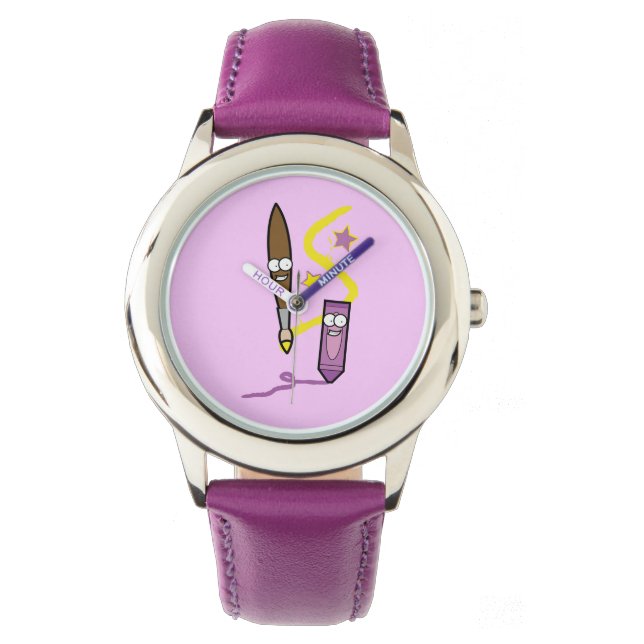 Montre Carton Crayon et pinceau (devant)