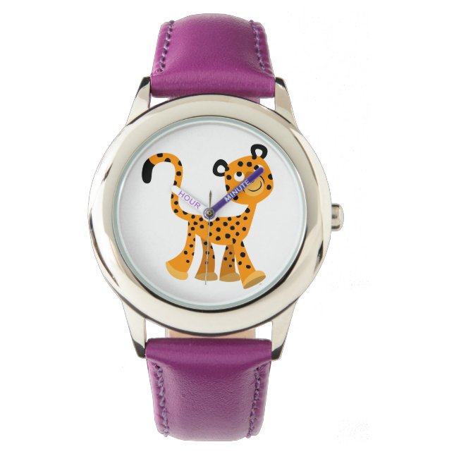 Montre Cartoon Insouciant Cute Cheetah Watch (devant)