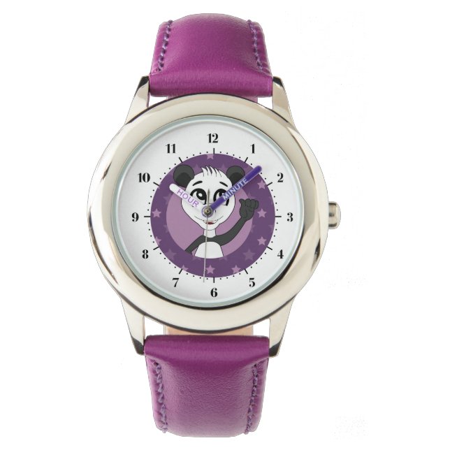 Montre cartoon panda pour poignet (devant)