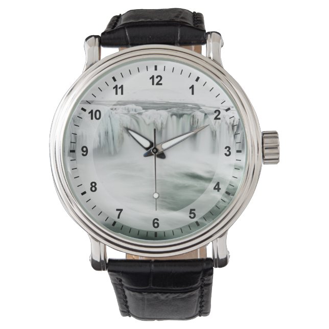 Montre Cascade de Godafoss, hiver, Islande (devant)